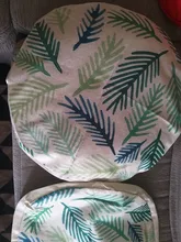 Cushion-Cover Pillow-Case Decorative Home Sofa Throw Linen Cotton Round 45cm Leaf 