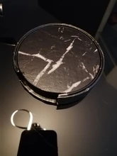 Marble Coaster Cup-Mat Table-Pad-Holder Clean-Placemats Coffee Round Drink 6PCS To Easy