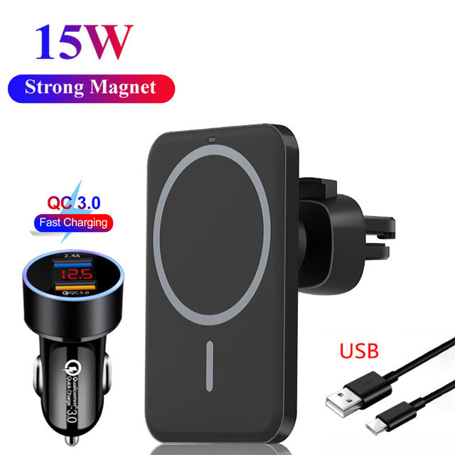 Wireless Car Charger 15W for iPhone 13 Pro mini 2 Pro Max Mini 360° Adjustable Phone Holder and I Did That Stickers