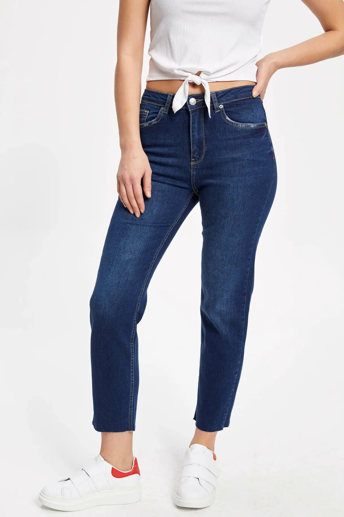 Defacto Biru Jeans Wanita Skinny Pinggang Tinggi Celana Slim Stretch Kapas  Pensil Denim Sembilan Menit Celana Woman K3808AZ18CW K3808AZ18CW|Celana  Jeans| - AliExpress