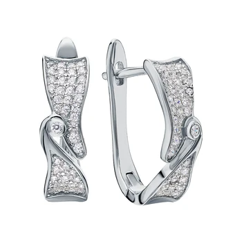 

Silver earrings with cubic zirconium sunlight sample 925