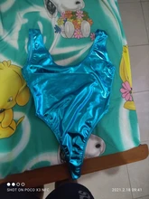 Bañador de látex sin mangas para mujer, de corte alto traje de baño, aspecto húmedo, charol, Tanga corporal, ropa de baño, gimnasia, bañador Maillot