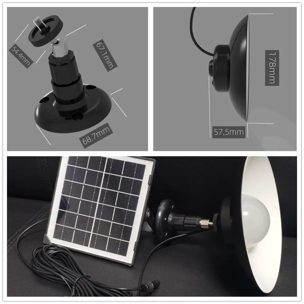 Motion Sensor LED Solar Light Outdoor Indoor Solar Powered Pendant Lamps IP65 Waterproof Dual Head Lamps for Garden solar bulb