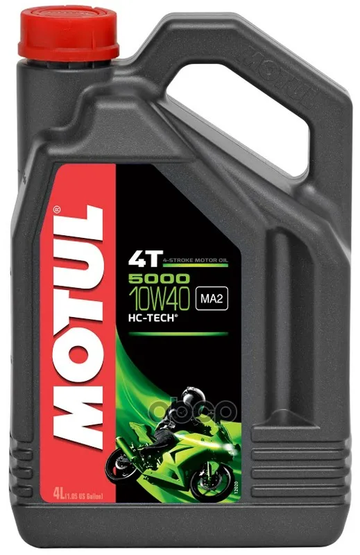 MOTUL Масло Моторное Для Мотоциклов 10w40 Motul 4л Полусинтетика 5000 Hc-Tech 4t Motul 104056