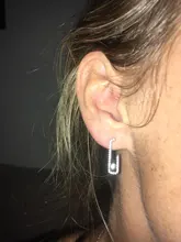 Pendientes de tuerca geométricos de estilo coreano para mujer, aretes de circonita cúbica Micro pavimentada de Color oro blanco