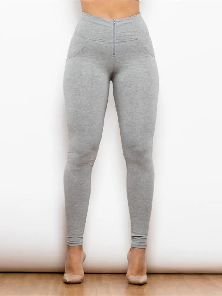 Shascullfites Melody Scrunch Booty Leggings High Waist Push Up Leggings Grey Women Sportwear Yoga Pants Pencil Pants