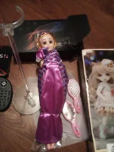 Muñecas de princesa Rapunzel para niños, conjunto para niñas, cuerpo móvil, belleza, largo y grueso pelo rubio, 30CM