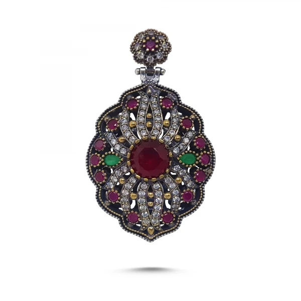 Серебряная 925 пробы подвеска из настоящего циркония