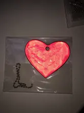 Llavero reflectante en forma de corazón, accesorios para colgante de bolsa, llaveros reflectantes de PVC suave para seguridad visible