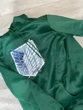 Sudadera con capucha de Anime para mujer, ropa de calle de manga larga con capucha de Attack on Titan, Harajuku, deportiva, verde, Unisex, G1, 2020