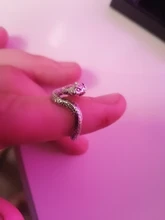 Anillo de serpiente Chapado en plata y Rattlesnake para hombre y mujer, Joyería Moderna de estilo Hip Hop, Punk, para fiesta y motocicleta