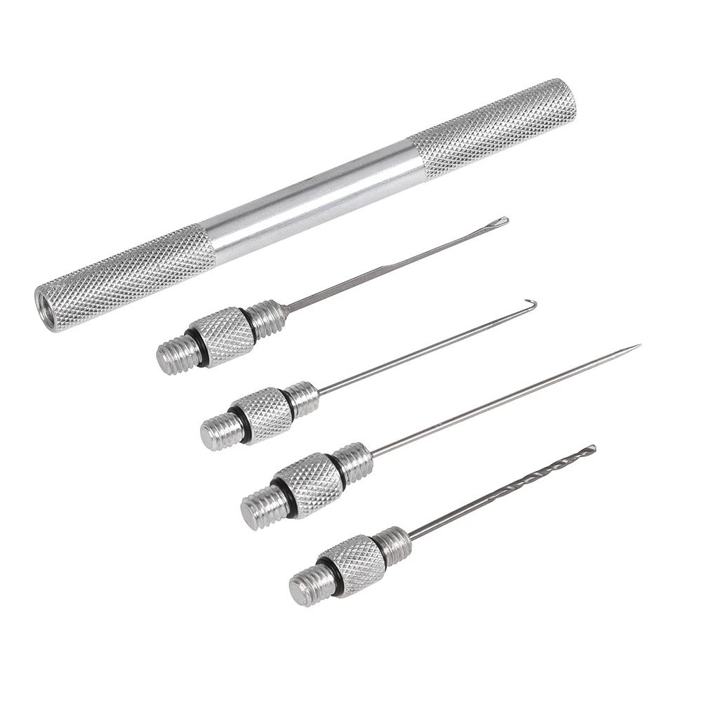 

Docooler 5-in-1Carp Fishing Rigging Bait Needle Kit Tool Set Boilie Drill Stringer Needle with Nonslip Aluminum Alloy Handle