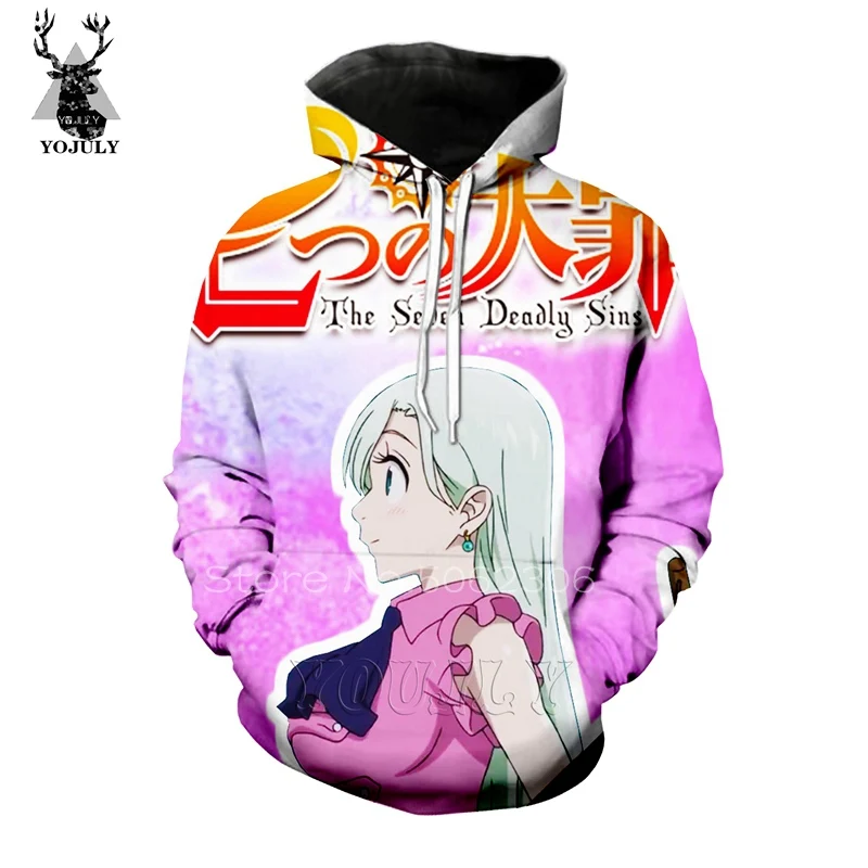 Nanatsu No Taizai толстовки шелковые lil peep мужские толстовки осень/зима толстовка хип хоп 3D Harajuku толстовка уличные толстовки A23 - Цвет: 10