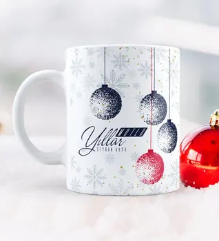 

Personalized Christmas Happy birthday Themed White Mug Cup-13
