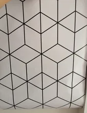 Self-Adhesive Wallpaper Stick Geometry Bedroom Hexagon Home-Decorative Black Modern-Stripe