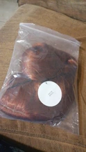 FEELSI-Peluca de cabello sintético para mujer, postizo largo de onda de agua, Color negro y naranja, Rojo puro, fibra de alta temperatura, tamaño medio