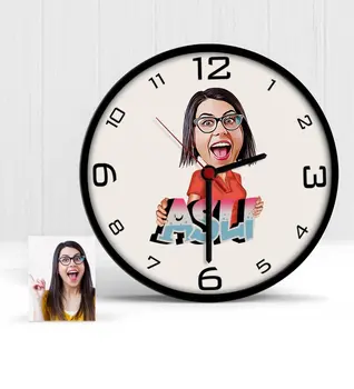 

Personalized Is Cartoon Wooden Wall Clock-1