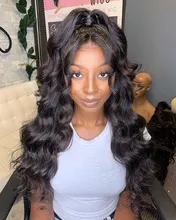 Wigirl-pelucas de cabello humano brasileño para mujeres negras, cabello con cierre de onda de encaje 150%, Bob, prearrancado con pelo de bebé, 13x4