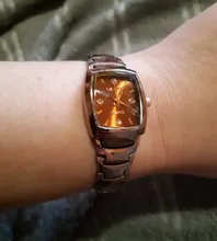 Reloj de pulsera de oro rosa para mujer, de lujo, de acero inoxidable, con diamantes de imitación, elipse, creativo, de cuarzo