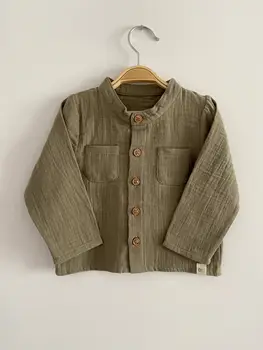 

Global Organic Textile Standard (GOTS) Organic summer winter unisex baby clothes handmade breathable fabric shirt baby kids