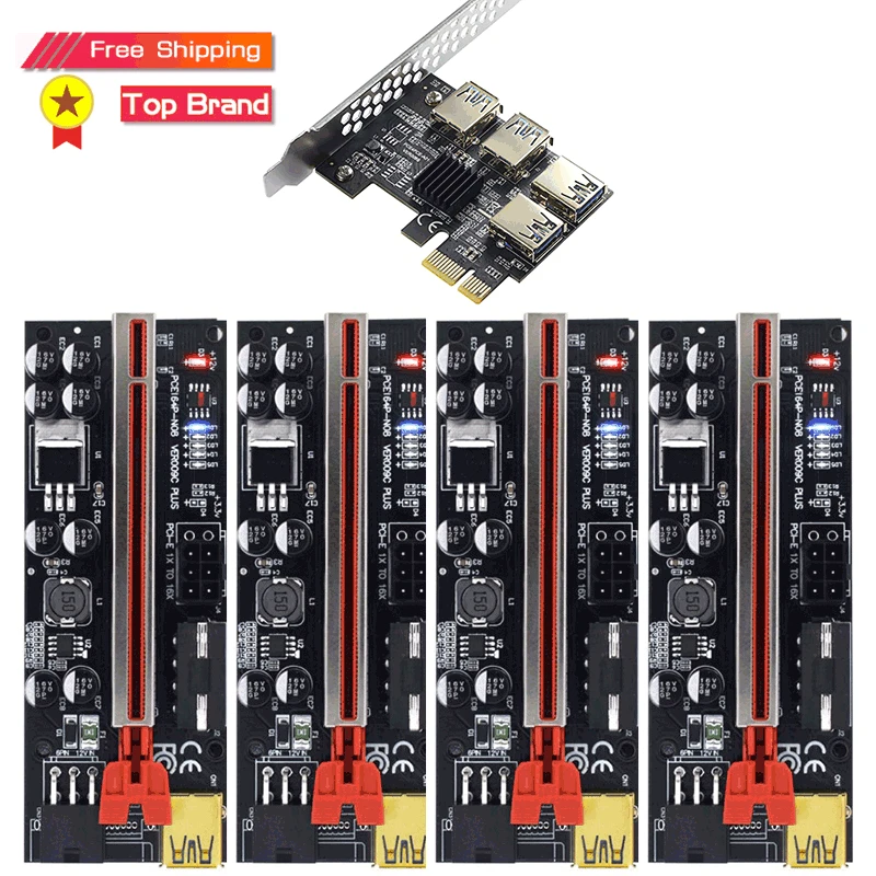 Карта расширения PCIE от 1 до 4 USB 3 0 адаптер карта усилитель концентратор PCI Express