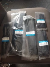 Sujetacables de nailon de 100mm, 150mm, 200mm, 250mm, 300mm, color blanco y negro, Cable de bloqueo automático, tirantes de alambre, venta al por mayor