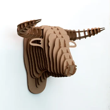 

Bull head on the wall