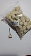 Almohadilla de pulido de fieltro de lana, 13mm + 2 vástagos para muela, 100 Uds.