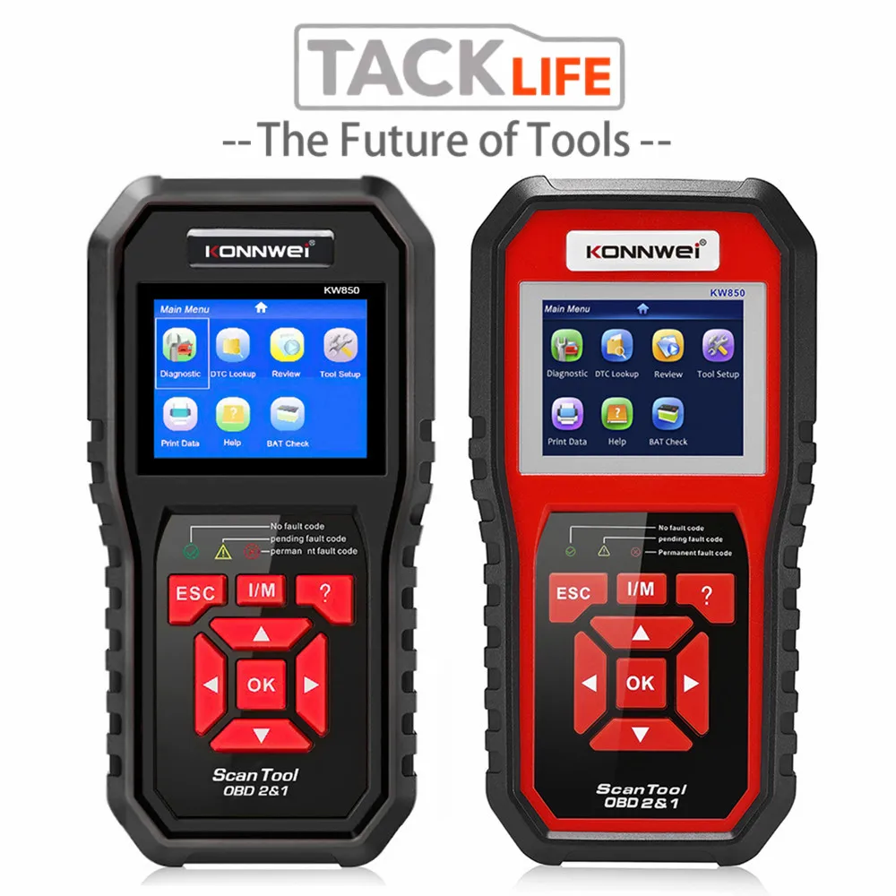 TACKLIFE OBD2 Scanner OBD Car Diagnostic Auto Diagnostic-Tool KW850 Read Clear Fault Error Codes Automotive Scanner 8 Languages TACKLIFE OBD2 Scanner OBD Car Diagnostic Auto Diagnostic-Tool KW850 Read Clear Fault Error Codes Automotive Scanner 8 Languages