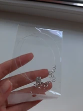 Collar de hilo de pescar transparente para mujer, cadena Invisible de Color plateado, gargantilla de diamantes de imitación para mujer