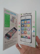 Juguetes de teléfono móvil con LED bebé chico aprender inglés teléfono móvil juguete de la música del Teléfono