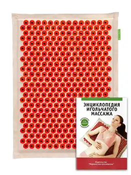 

Massager medical Tibetan applicator Kuznetsova, magnetic, on a soft substrate 41x60 cm, Red