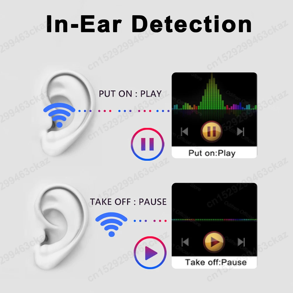 TWS Pro Белые/черные матовые беспроводные наушники Bluetooth с функцией изменения имени