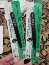 Pinzas de acero inoxidable para manicura, pinzas negras para uñas artísticas, Gel acrílico, diamantes de imitación, pinzas para recoger uñas