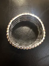 Pulsera elástica con diamantes de imitación de cristal para mujer, brazalete de oro ostentoso, joyería nupcial para boda, 4/5/8 filas