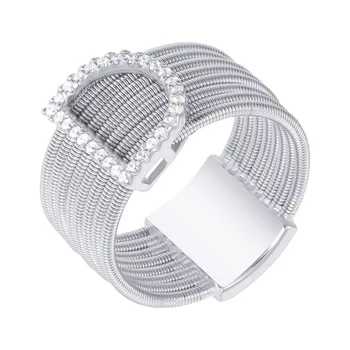 

Silver ring with cubic zirconia sunlight sample 925