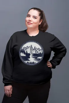 

Angemiel Wear Mountain And Lake Black Women Sweatshirt