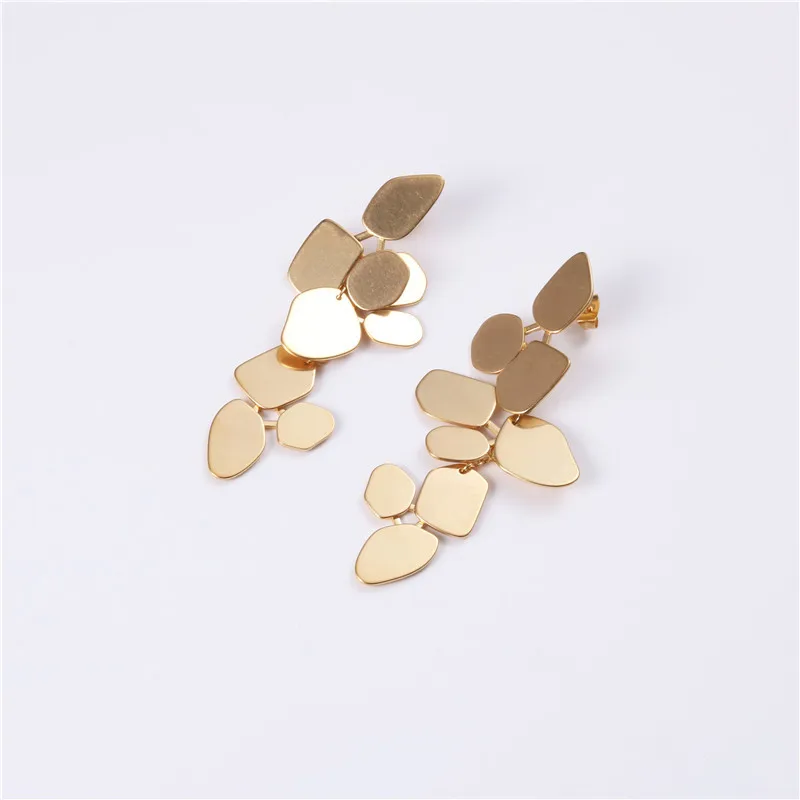 

Irregular geometric eardrop small audience retro senior sense removable earring simple design sense long