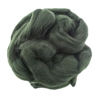 

84318-2 orchidea wool for felting, color dark green, 50g