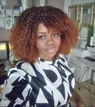 Kinky Curly Wigs Bangs Blonde Cosplay Heat-Resistant Brown Lizzy Synthetic Black Women