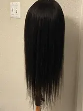 Luvin-pelucas de cabello humano para mujeres negras, barato, 180, 250 de densidad, 30, 40 pulgadas, liso, sin pegamento, Frontal, brasileño