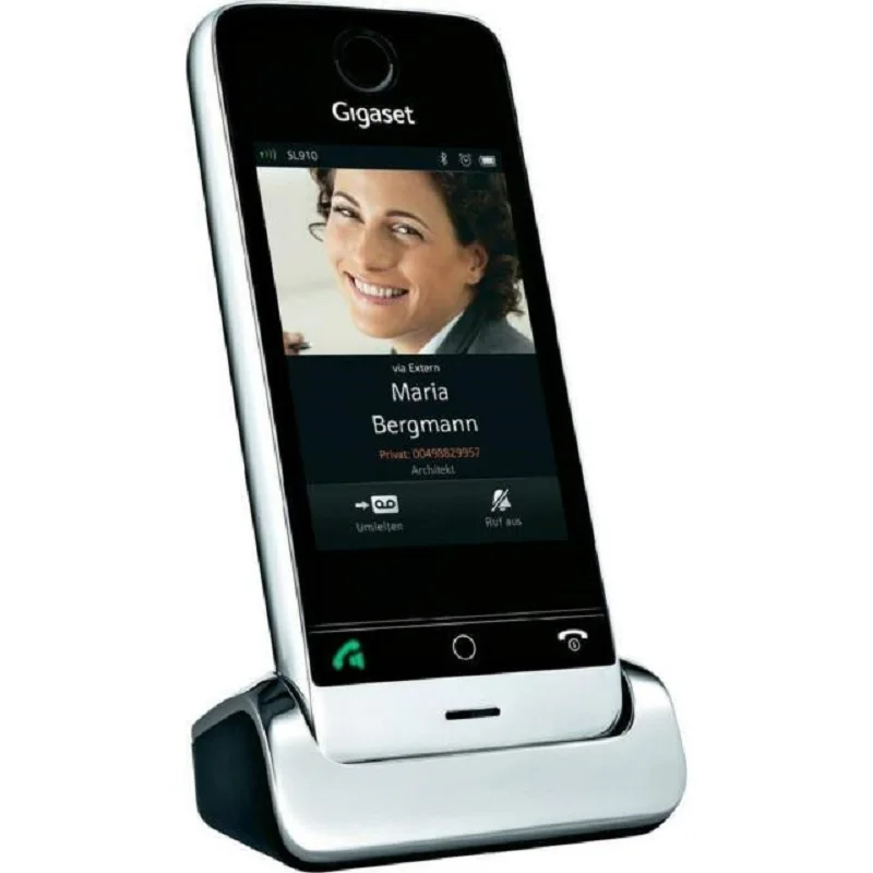 Siemens Gigaset SL910 DECT беспроводной телефон Android сенсорный экран Металл/пианино черный беспроводной телефон с громкой связью полный сенсорный