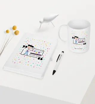 

Personalized Chemistry Teacher Themed White Notebook Pen Mug Set-2