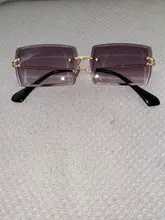 Viaje de moda de estilo sin montura anteojos para sol de Montañismo de moda pequeño rectángulo gafas de sol UV400 tonos para las mujeres de los hombres gafas