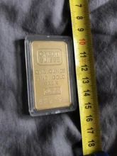 Réplica de 24ct chapados en oro de crédito de barra de lingote suiza de barra de lingote arte moderno moneda conmemorativa recoger