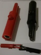 2Pcs/Lot Push Button Type Full Protective Alligator Clip For Professional Multimeter