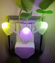 Luminaria-Lamp Mushroom Night-Light Us-Plug LED Induction-Dream Novelty Fungus 220V EU