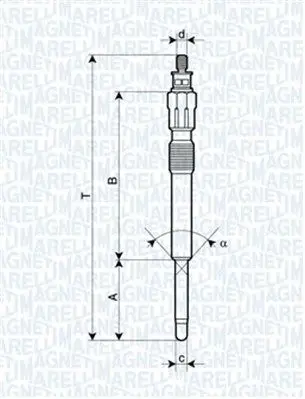 Свеча накаливания PSA Boxer 2.5, Jumper MAGNETI MARELLI 06290004