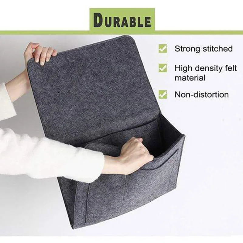 

Sofa Bedside Felt Storage Bag Bed Sofa Side Pouch Remote Control Hanging Caddy Bedside Couch Storage Organizer Bed Holder Pocket