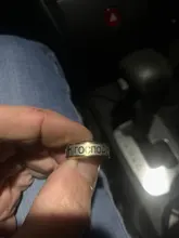 Sifisrri 8mm Acero inoxidable religioso Jesús Cruz anillo ruso Dios nos banda Anillos para los hombres las mujeres joyería cristiana Anillos